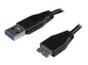 StarTech.com 15cm 6in Short Slim USB 3.0 A to Micro B Cable M/M