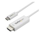 StarTech.com 3ft (1m) USB C to HDMI Cable, 4K 60Hz USB Type C to HDMI 2.0 Video Adapter Cable, Thunderbolt 3 Compatible, Laptop to HDMI Monitor/Display, DP 1.2 Alt Mode HBR2 Cable, White