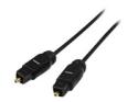 StarTech.com 15 ft Thin Toslink Digital Optical SPDIF Audio Cable