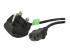 StarTech 6ft (1.8m) UK Computer Power Cable, 18AWG, BS 1363 to C13 Power Cord, 10A 250V, Black Replacement AC Power Cord, Monitor Power Cable, BS 1363 to IEC 60320 C13 Kettle Lead - Right-angle