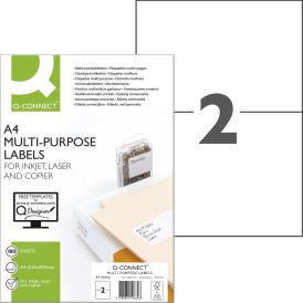 Etiket Q-Connect 148,5x210mm Hvid 2/ark Æsk/100