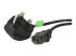 StarTech 3ft (1m) UK Computer Power Cable, BS 1363 to C13 Power Cord, 18AWG, 10A 250V, Black Replacement AC Power Cord, Monitor Power Cable, BS 1363 to IEC 60320 C13 Kettle Lead - Right-angle