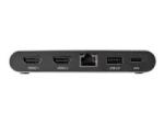 StarTech.com USB C Dock, 4K Dual Monitor HDMI Display, Mini Laptop Docking Station, 100W Power Delivery Passthrough, GbE, 2-Port USB-A Hub, USB Type-C Multiport Adapter,3.3' Cable, Dual 4K