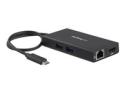 Startech USB-C Multiport Adapter, USB-C Travel Docking Station with 4K HDMI, 60W Power Delivery Pass-Through, Ethernet (GbE), 2x USB-A 3.0 Hub, Portable Mini USB Type-C Dock for Laptop