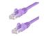 StarTech.com 75ft CAT6 Ethernet Cable, 10 Gigabit Snagless RJ45 650MHz 100W PoE Patch Cord, CAT 6 10GbE UTP Network Cable w/Strain Relief, Purple, Wiring is UL Certified/TIA - Close up