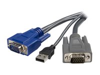 StarTech.com 10 ft Ultra-Thin USB VGA 2-in-1 KVM Cable (SVUSBVGA10) - 