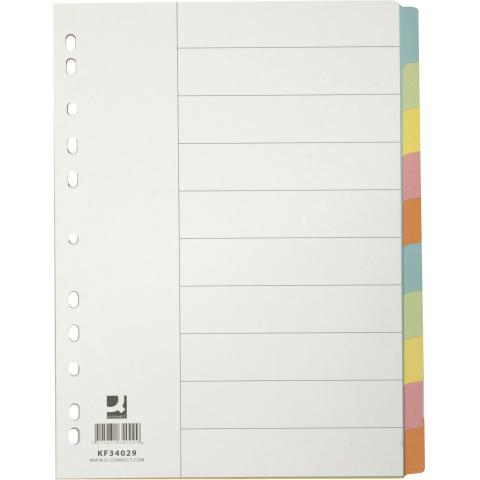 Faneblade A4 10-delt Karton Q-Connect - 