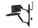 Ergotron LX Pro - Mounting kit (2 arms, 2 extensions, keyboard tray, slide-out mouse tray, mouse holder, 2 wall mount bases, wall track 34", wall bracket, 2 cable channels, monitor pivot, keyboard pivot)