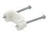 Startech 100 Pack Cable Clips with Nails, Two Steel Nails, Reusable Nail-in Clamps, Brick/Drywall Cable Fasteners, Ethernet Cord/AV/Coax Cable, PE Plastic Mounting Cable Tacks, White - Back