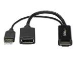 StarTech.com 4K 30Hz HDMI to DisplayPort Video Adapter w/ USB Power