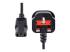 StarTech 3ft (1m) UK Computer Power Cable, BS 1363 to C13 Power Cord, 18AWG, 10A 250V, Black Replacement AC Power Cord, Monitor Power Cable, BS 1363 to IEC 60320 C13 Kettle Lead - Front