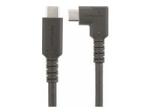 StarTech.com 3ft (1m) Rugged Right Angle USB-C Cable, USB 10 Gbps, USB C to C Data Transfer Cable, 4K 60Hz DP Alt Mode, 100W Power Delivery