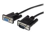 StarTech.com 3m Black Straight Through DB9 RS232 Serial Cable