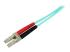 Startech 10m (30ft) LC/UPC to LC/UPC OM3 Multimode Fiber Optic Cable, Full Duplex 50/125Âµm Zipcord Fiber Cable, 100G Networks, LOMMF/VCSEL, <0.3dB Low Insertion Loss - Close up