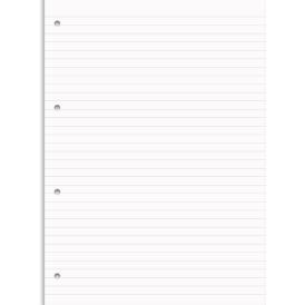 Rhino konferenceblok 60g A4 linjeret 4 huller toplimet 25ark 