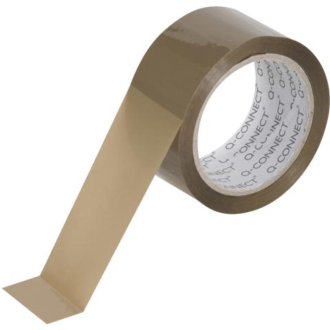 Q-connect pakketape 50mm x 66m brun  - 