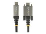 StarTech.com 20" 50cm Side Screw Locking USB C Cable 10Gbps, USB 3.1/3.2 Gen 2 Type-C Cable, 100W (5A) Power Delivery Charging, DP Alt Mode, Dual Screw Lock, USB-C to C Cord, Charge/Sync