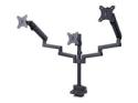 StarTech.com Triple Monitor Desk Mount For Up To Three 27in Screens, VESA 75x75/100x100, Tool-Less Arm Adjustments, C-Clamp/Grommet Mount, Spring-Assisted Arms