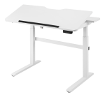 Deltaco OFFICE Electric sit/stand desk tiltable desktop LEDcontrol