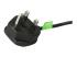 StarTech 10ft (3m) UK Computer Power Cable, 18AWG, BS 1363 to C13 Power Cord, 10A 250V, Black Replacement AC Power Cord, TV/Monitor Power Cable, BS 1363 to IEC 60320 C13 Kettle Lead - Close up