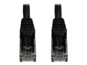 Eaton Tripp Lite Series Cat6a 10G Snagless Molded UTP Ethernet Cable (RJ45 M/M), PoE, Black, 1 ft. (0.3 m)
