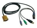 Eaton Tripp Lite Series 15ft USB / PS2 Cable Kit for KVM Switches B020-U08 / U16 & B022-U16 15'