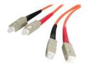 Startech 2m (6.6ft) SC to SC OM1 Multimode Fiber Optic Cable, 62.5/125 Fiber Size, 10G Networks, LSZH Fiber Patch Cord
