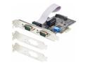 Startech 2-Port Serial PCIe Card, Dual-Port PCI Express to RS232/RS422/RS485 (DB9) Serial Card, Low-Profile Brackets Incl., 16C1050 UART, TAA-Compliant, Windows/Linux, TAA Compliant
