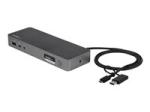 StarTech USB-C & USB-A Dock, Hybrid Universal Laptop Docking Station with Dual Monitor Display 4K 60Hz HDMI & DisplayPort, 60W Power Delivery, Gigabit Ethernet, Windows, Mac Chrome