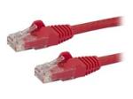 StarTech 100ft CAT6 Ethernet Cable, 10 Gigabit Snagless RJ45 650MHz 100W PoE Patch Cord, CAT 6 10GbE UTP Network Cable w/Strain Relief, Red, Wiring is UL Certified/TIA