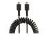 StarTech 20in (50cm) USB C Charging Cable, Coiled Heavy Duty Fast Charge & Sync USB-C Cable, High Quality USB 2.0 Type-C Cable, Rugged Aramid Fiber, TPE, 3A, S20, iPad, Pixel - Fremsiden