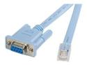 StarTech.com Câble console RJ45 vers série DB9 de 1,8 m pour gestion de routeur Cisco