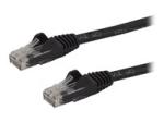 StarTech 100ft CAT6 Ethernet Cable, 10 Gigabit Snagless RJ45 650MHz 100W PoE Patch Cord, CAT 6 10GbE UTP Network Cable w/Strain Relief, Black, Wiring is UL Certified/TIA