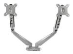 StarTech Desk Mount Dual Monitor Arm with USB & Audio, Grommet/Desk Clamp VESA Mount for up to 32 inch Displays, 2x USB, 2x 3.5mm audio, Ergonomic Full Motion Dual Monitor Arm, Silver