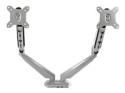 Startech Desk Mount Dual Monitor Arm with USB & Audio, Grommet/Desk Clamp VESA Mount for up to 32 inch Displays, 2x USB, 2x 3.5mm audio, Ergonomic Full Motion Dual Monitor Arm, Silver