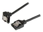 StarTech 18in Latching Round SATA to Right Angle SATA Serial ATA Cable
