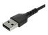 StarTech.com 2 m USB 2.0 till USB-C-kabel -&nbsp;svart&nbsp; - Närbild