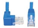 Eaton Tripp Lite Series Up-Angle Cat6 Gigabit Molded UTP Ethernet Cable (RJ45 Right-Angle Up M to RJ45 M), Blue, 15 ft.