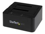 StarTech Dual-Bay USB 3.0 eSATA to SATA Hard Drive Docking Station, USB Hard Drive Dock, External 2.53.5 SATA IIIIII, SSDHDD Docking Station, Hot-Swap Hard Drive Bays