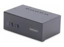 Startech 2-Port Dual-Monitor DisplayPort KVM Switch, 4K 60Hz, 2x USB 5Gbps Hub Ports, 2x USB 2.0 HID Ports, Hotkey and Push-Button Switching, TAA Compliant