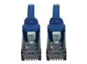 Eaton Tripp Lite Series Cat6a 10G Snagless Shielded Slim STP Ethernet Cable (RJ45 M/M), PoE, Blue, 15 ft. (4.6 m)