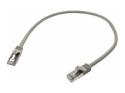 Startech 50cm CAT6 Ethernet Cable, 10 Gigabit Shielded Snagless RJ45 100W PoE Patch Cord, CAT 6 10GbE SFTP Network Cable w/Strain Relief, Grey, Wiring is UL Certified/TIA