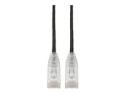 Eaton Tripp Lite Series Cat6 Gigabit Snagless Slim UTP Ethernet Cable (RJ45 M/M), PoE, Black, 6-in. (15.24 cm)