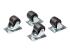 Startech Heavy Duty Casters for Server Racks/Cabinets, Set of 4 Universal M6 2-inch Swivel Caster Kit, 45x75mm Pattern, Replacement Caster Wheels for 4 Post Racks, Steel/Plastic - Left-angle