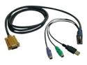 Eaton Tripp Lite Series 10ft USB / PS2 Cable Kit for KVM Switch B020-U08 / U16 10'