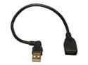 Eaton Tripp Lite Series USB Extension Cable (USB-A Right-Angle M to USB-A F), 10-in. (25.4 cm)