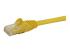N6PATC5MYL - Startech 5m CAT6 Ethernet Cable, 10 Gigabit Snagless RJ45 650MHz 100W PoE Patch Cord, CAT 6 10GbE UTP Network Cable w/Strain Relief, Yellow, Wiring is UL Certified/TIA - Close up
