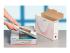 407187 - Boîte archives esselte standard carton ondulé recyclable a4 245x345mm dos 100mm assemblage manuel facil coloris blanc - Angle gauche