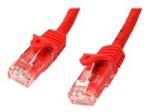StarTech 75ft CAT6 Ethernet Cable, 10 Gigabit Snagless RJ45 650MHz 100W PoE Patch Cord, CAT 6 10GbE UTP Network Cable w/Strain Relief, Red, Wiring is UL Certified/TIA