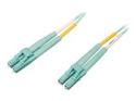 Eaton Tripp Lite Series 10Gb/40Gb/100Gb Duplex Multimode 50/125 OM4 LSZH Fiber Patch Cable (LC/LC), Aqua, 3M (9.8 ft.)